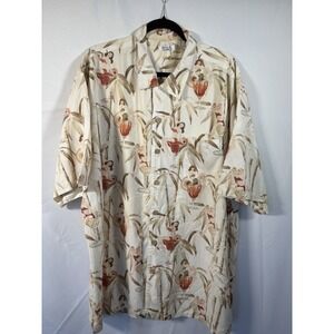 Boca Classics shirt size 2XLT short sleeve hawaiian tropical